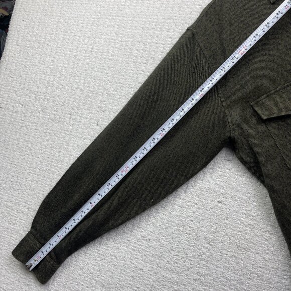 Natural Issue Rugged Wear Heavy Flannel Dark Green Shirt Men Sz M Long Sleeve - Picture 10 of 16